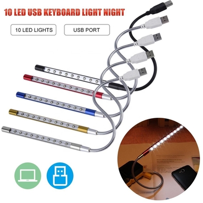 Luz USB LED Gooseneck Micro Cama Luz de Leitura 5v 47cm