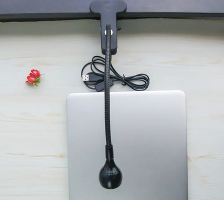 Lâmpada de mesa 3000k suporte de luz de parede pescoço de ganso suporte de mesa flexível montagem de microfone 3C